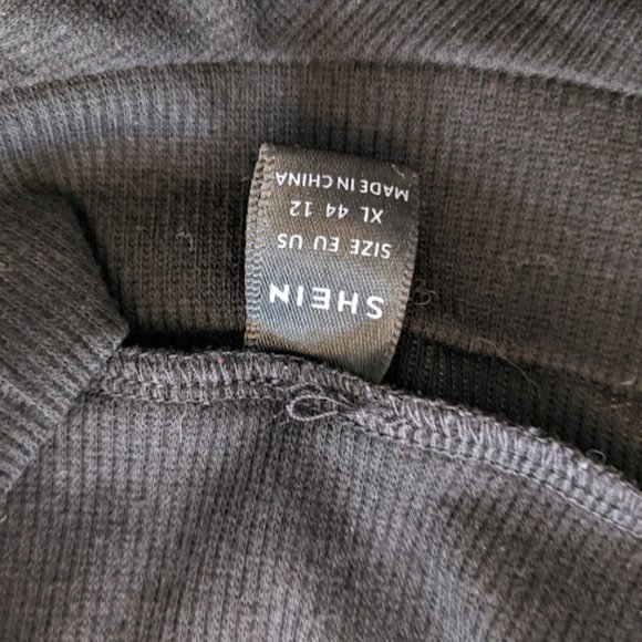 Shein Black Long Sleeved Shirt Size XL - Picture 3 of 8